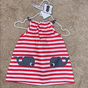 NWT MudPies 0-6 month red, white and blue dress